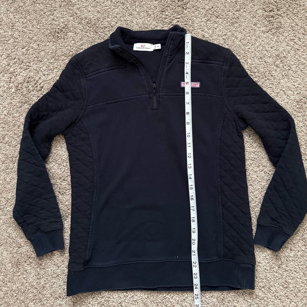 Vineyard Vines Navy 1/4 Zip Quilted Pullover | XS - Picture 5 of 8